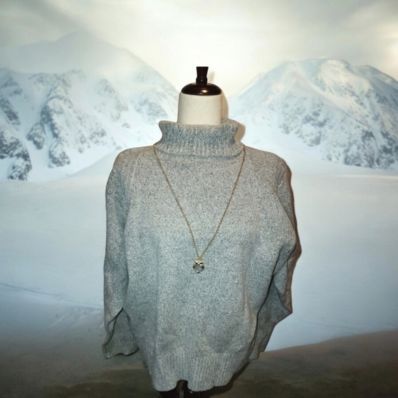 Sweater NWT Woven Turtleneck p2p 26x28 - Picture 2 of 9